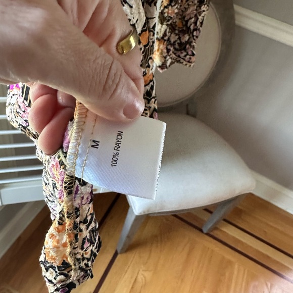 Jane & Delancey Floral Womans Blouse Tunic Long Sleeve Paisley Pleaded front - Picture 6 of 13